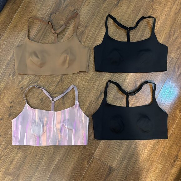 Auden Signature Smooth Unlined Bralettes Set of 4 Black Rose Ash Brown M Medium - Picture 1 of 4